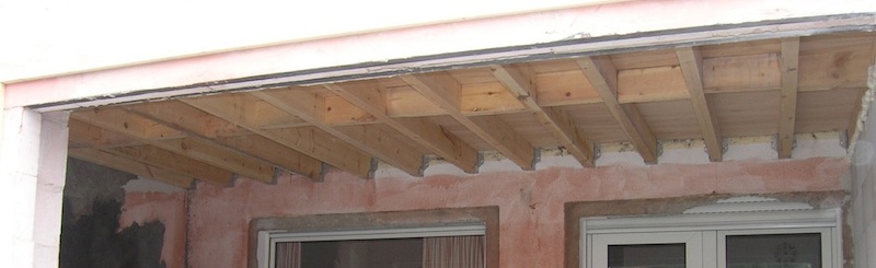 structure portante en bois pour toiture plate