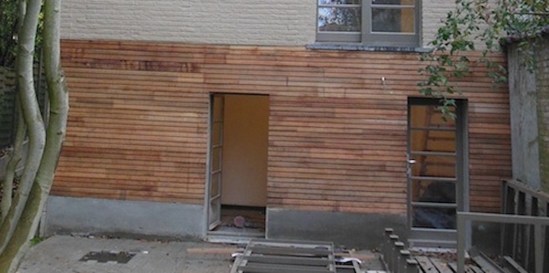rénovation de façade - bardage en bois