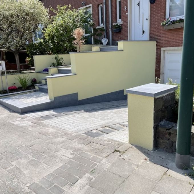 Rénovation des allées d'entrée et de garage à Uccle