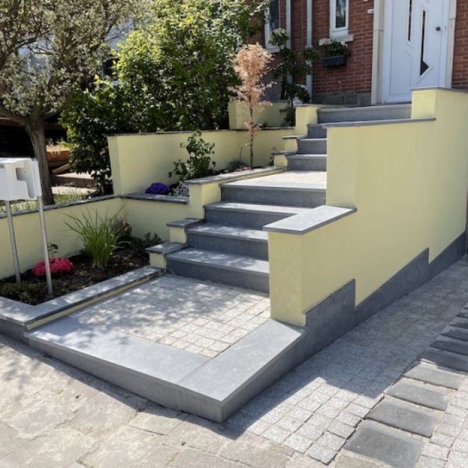Rénovation des allées d'entrée et de garage à Uccle