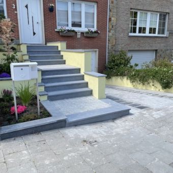 Rénovation des allées d'entrée et de garage à Uccle